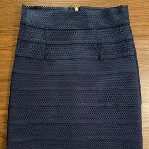 Charlotte Russe Patterened Bandage Pencil Skirt Night (Navy) Size Small